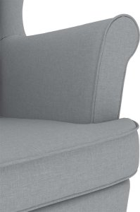 vidaXL Fotel bujany, jasnoszary, 74x90x102 cm, tapicerowany tkaniną 7