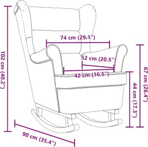 vidaXL Fotel bujany, jasnoszary, 74x90x102 cm, tapicerowany tkaniną 9