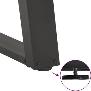 vidXL Nogi do stołu jadalnianego, 2 szt., antracyt, 70x(72-73)cm, stal 9