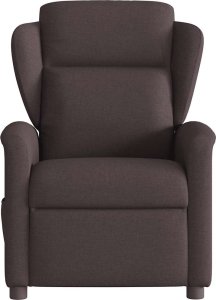 vidaXL Rozkładany fotel masujący, ciemnobrązowy, obity tkaniną 3