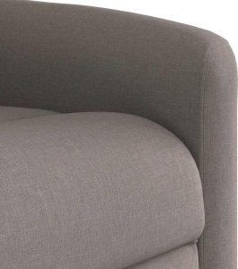 vidaXL Rozkładany fotel masujący, taupe, obity tkaniną 9