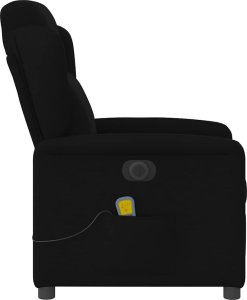 vidaXL Rozkładany fotel masujący, elektryczny, czarny, tkanina 6