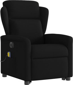 vidaXL Podnoszony fotel masujący, elektryczny, rozkładany, czarny 4