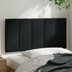 vidaXL Poduszka na wezgłowie, czarna, 100 cm, tkanina 3