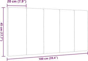 vidaXL Poduszka na wezgłowie, czarna, 100 cm, tkanina 9
