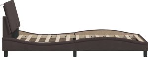 vidaXL vidaXL Rama łóżka bez materaca, ciemnobrązowa, 90x200 cm, tkanina 8