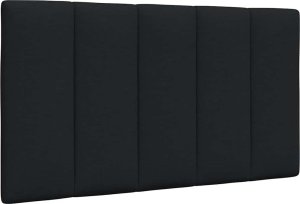vidaXL Rama łóżka bez materaca Czarna 80x200 cm Tkanina 7