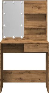 vidaXL Toaletka z oświetleniem LED, dąb artisan, 74,5x40x141 cm 5