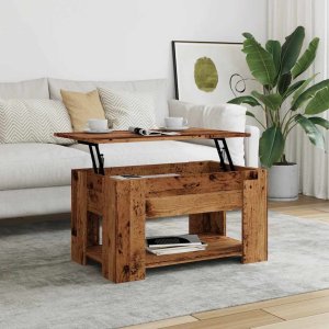 vidaXL Stolik kawowy Stare drewno 79x49x41 cm Drewno klejone 4