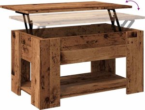 vidaXL Stolik kawowy Stare drewno 79x49x41 cm Drewno klejone 9