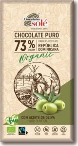 Czekolada gorzka 73% kakao z oliwą z oliwek BIO 100 g SOLE 1