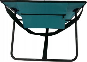 Mata plażowa składana z oparciem i kieszonką leżak turkusowy 5