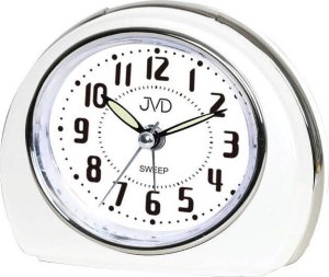 Budzik JVD SRP9501.3 10 cm płynący sekundnik drzemka podświetlenie . 1