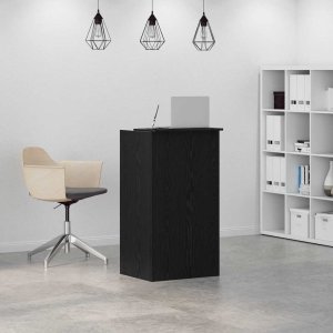 Biurko vidaXL vidaXL Biurko recepcyjne czarne 55x50x103,5 cm Drewno klejone 3