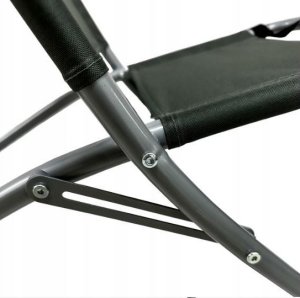 Krzesło składane turystyczne LUISl leżak c. szare 6