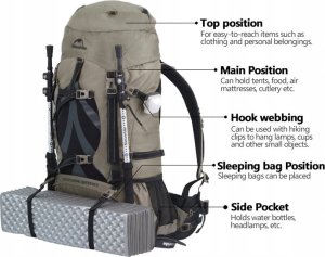 Plecak trekking 70l nh70b070-b-brown NATUREHIKE 3
