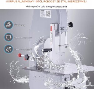 Komercyjna Elektryczna Piła Taśmowa od Mięsa 1500 W 3