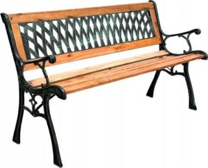 Ławka ogrodowa drewniana taras patio 126x52x73,50 cm 1