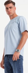 Męski t-shirt LOOSE FIT z kieszonką  błękitny V4 OM-TSCT-0171 XL 4