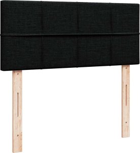 Rama łóżka otomana z materacem, czarna, 120x200 cm, tkanina 7