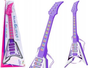 Gitara elektryczna światło dźwięk fioletowa 1
