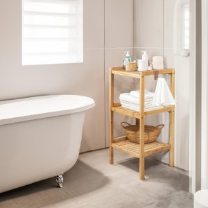 Szafka bambusowa łazienkowa GreenBlue, 370x330x780mm, 3 półki, GB321 7