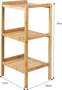 Szafka bambusowa łazienkowa GreenBlue, 370x330x780mm, 3 półki, GB321 9