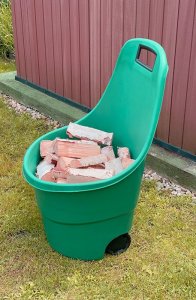 Taczka ogrodowa mocny dwukołowy wózek transportowy ogrodowy CART 50l 2