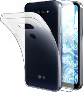 Etui Do LG K40s (Przezroczyste, Silikonowe, Ochronne, Case)   Szkło 9H 1