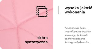 Taboret kosmetyczny QS-06G złoto różowy 12