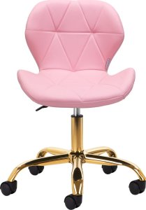 Taboret kosmetyczny QS-06G złoto różowy 2