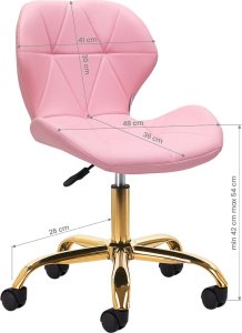 Taboret kosmetyczny QS-06G złoto różowy 7