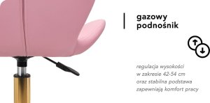 Taboret kosmetyczny QS-06G złoto różowy 10