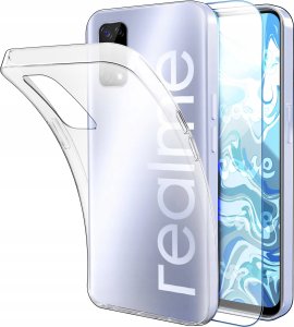 Etui Do Realme 7 5G (Przezroczyste, Silikonowe, Ochronne, Case)   Szkło 9H 1