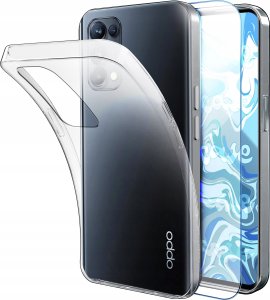 Etui Do Oppo Reno 5 / 5K / Find X3 Lite (Przezroczyste, Silikonowe)   Szkło 1