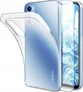 Etui Do Oppo Reno 4 (Przezroczyste, Silikonowe, Ochronne, Case)   Szkło 9H 1