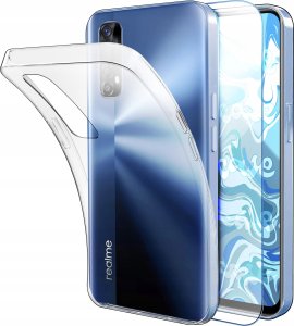 Etui Do Realme 7 (Przezroczyste, Silikonowe, Ochronne, Case)   Szkło 9H 1