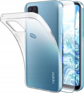 Etui Do Oppo A15 / A15S (Przezroczyste, Silikonowe, Ochronne)   Szkło 9H 1