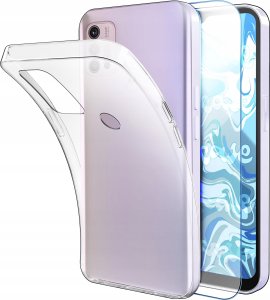 Etui Do Moto G10 / Power / G20 / G30 (Przezroczyste, Silikonowe)   Szkło 9H 1