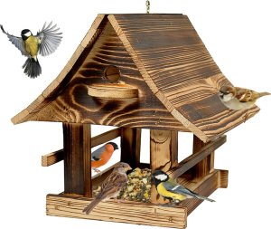 Drewniany karmnik dla ptaków XXL 4