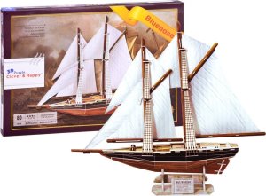 Puzzle 3D statek żaglowiec BLUENOSE 80 ele ZA2906 1