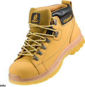 114 S1 Urgent buty robocze z nubuku typu trzewik z podnoskiem - żółty 39 5