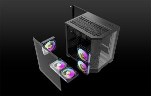 Obudowa Darkflash FT350 czarna ARGB 11