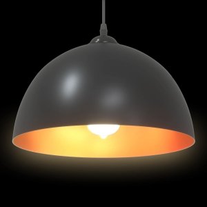 vidaXL Lampy wiszące 2 szt. Regulowana wysokość E27 Czarny Metal 7
