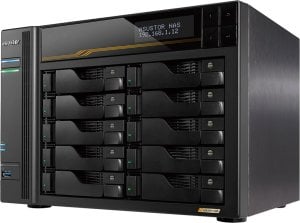 Serwer plików Asustor LOCKERSTOR 8 Gen3 AS6808T 8-bay, AMD Ryzen V3C14 Cztery rdzenie 2.3GHz, 16G ECC DDR5, 4x M.2 PCIe (NVMe), 2x 10 GbE, 2x 5 GbE, 1