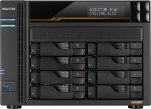 Serwer plików Asustor LOCKERSTOR 8 Gen3 AS6808T 8-bay, AMD Ryzen V3C14 Cztery rdzenie 2.3GHz, 16G ECC DDR5, 4x M.2 PCIe (NVMe), 2x 10 GbE, 2x 5 GbE, 2