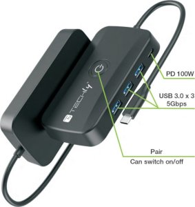 System przekazu sygnału AV Techly Bezprzewodowy transmiter obrazu USB-C do HDMI 1080p do 30m 3
