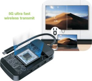 System przekazu sygnału AV Techly Bezprzewodowy transmiter obrazu USB-C do HDMI 1080p do 30m 9