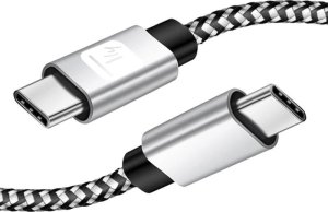 Kabel USB 2.0 Typ-C USB-C 1m 3A Szybkie Ładowanie w Oplocie 1