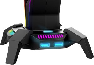 Marvo Podświetlany stojak na słuchawki KOBE 30, 3x USB 2.0 HUB, czarny 4